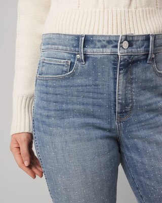 High-Rise Everyday Soft Denim™ Embellished Straight Jean click to view larger image.