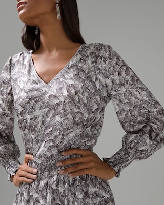 Smocked Blouson Dress