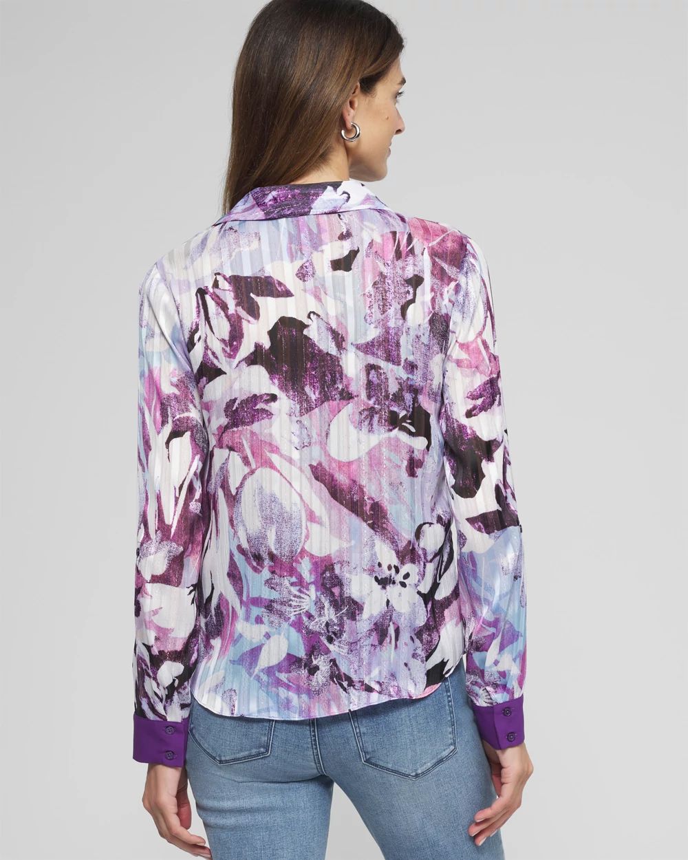 Outlet WHBM Shadow Stripe Shirt