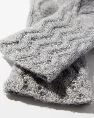 Rhinestone Patterned Gloves