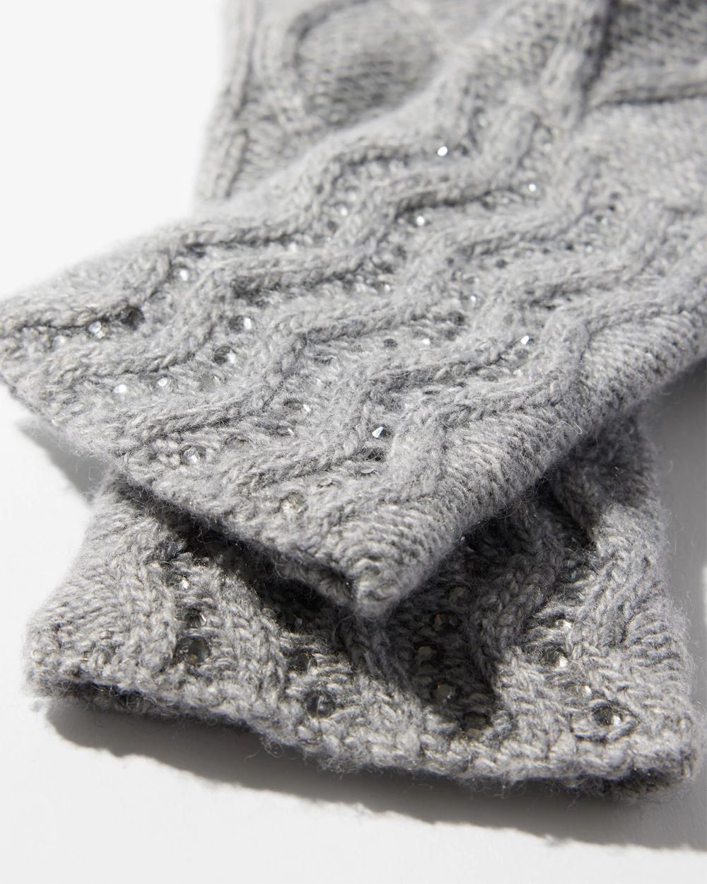 Rhinestone Patterned Gloves