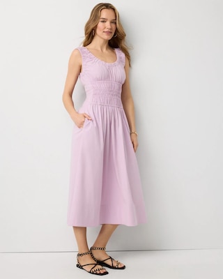 Ruched Tank Midi Dress