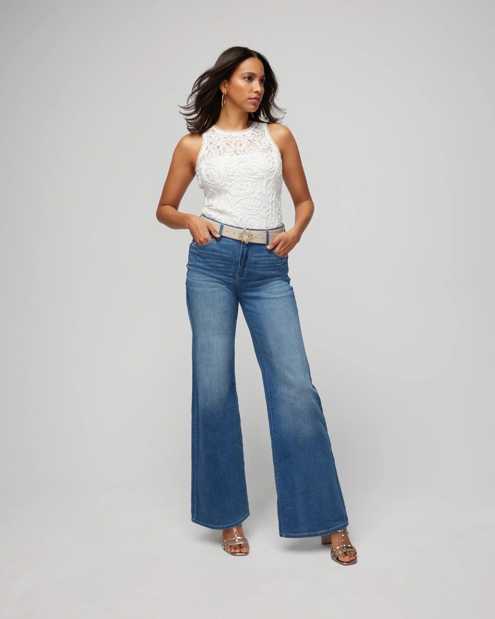 Sleeveless Lace Shell