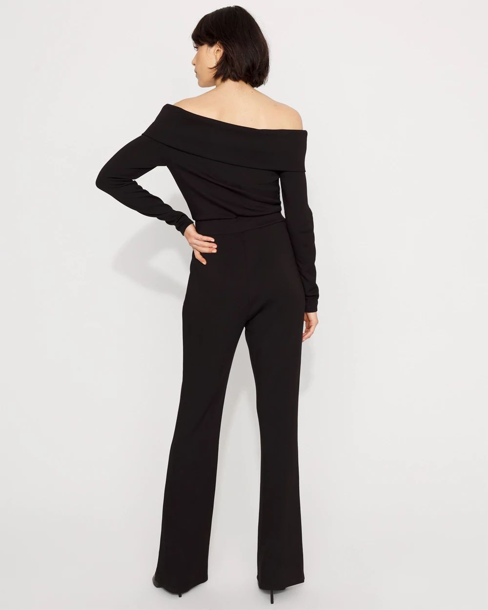 Off-The-Shoulder Fold-Over Jumpsuit click to view larger image.