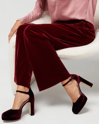 Port Velvet Platform Pump