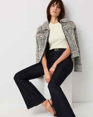 WHBM FORME™ Ribbed Stretch Ruched Side Tank click to view larger image.