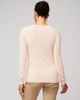Cashmere Blend Cutout Crewneck Sweater click to view larger image.