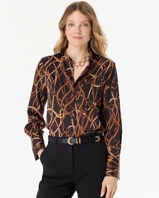 Pocket Detail Satin Shirt