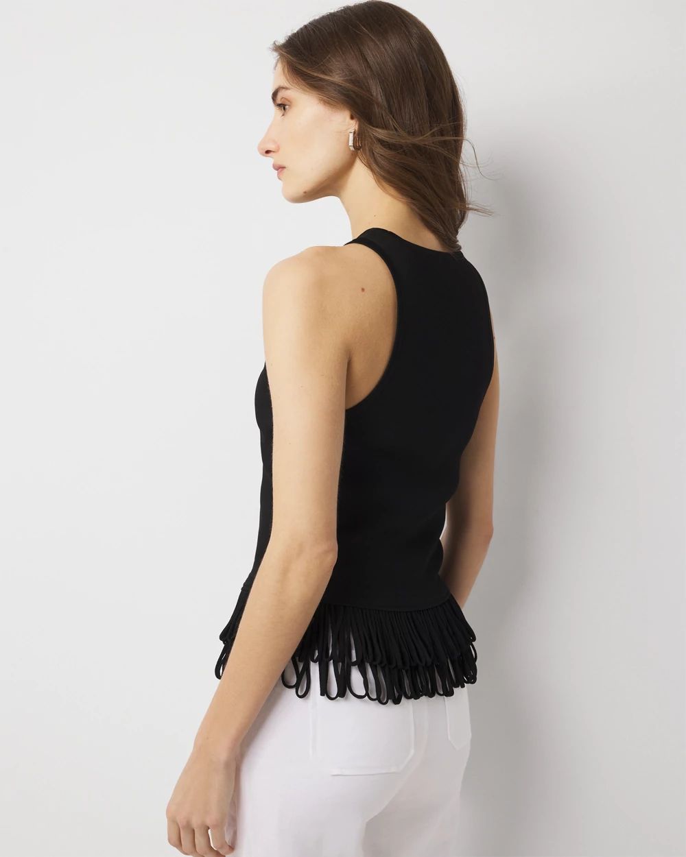 Fringe Hem Sweater Tank