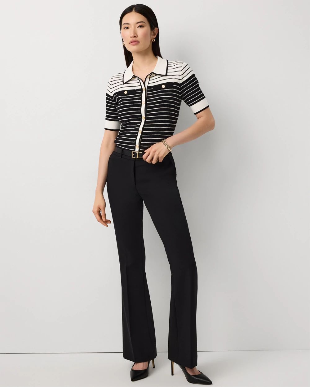 Luxe Stretch Mid-Rise Piper Flare Pant