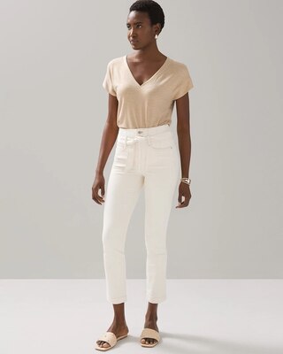Extra High-Rise Tie Waist Slim Crops