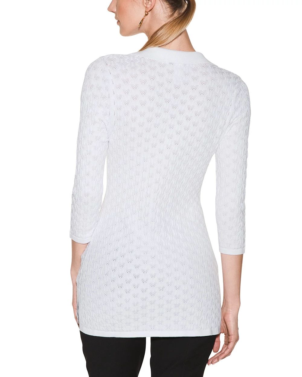 Outlet WHBM Open-Stitch Tunic Sweater click to view larger image.