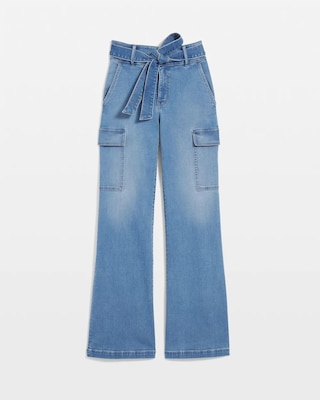 Extra High-Rise Wide-Leg Cargo Jeans click to view larger image.