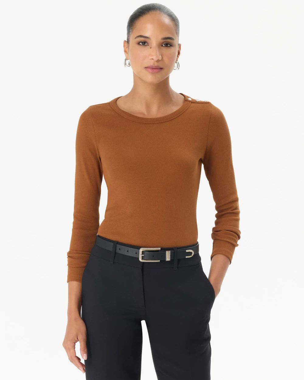 Ribbed Long Sleeve Top