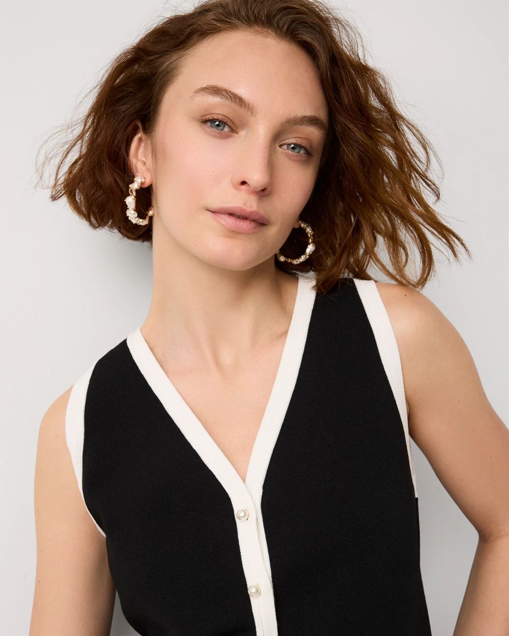 Petite Colorblock Knit Vest