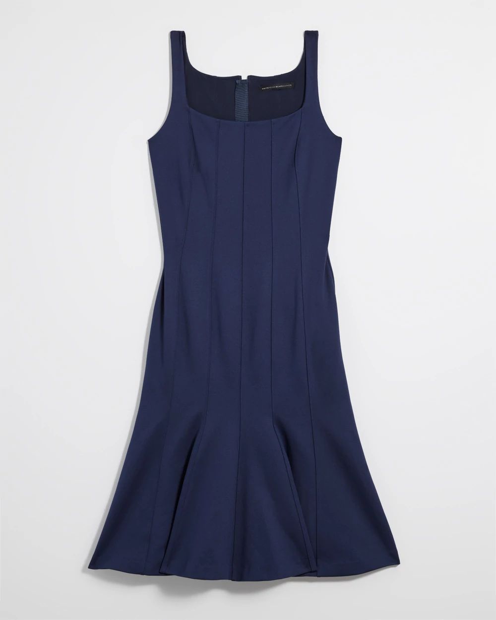 Sleeveless Seamed Mermaid Midi Dress