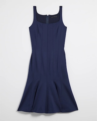 Sleeveless Seamed Mermaid Midi Dress