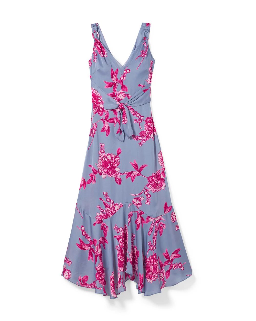 Floral Satin Fit & Flare Dress