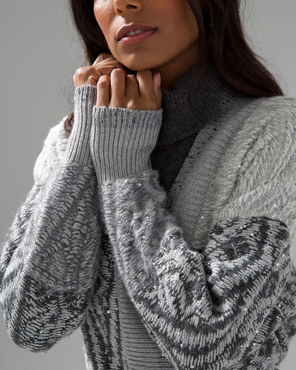 Fair Isle Sequin Cover Up