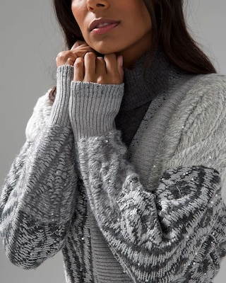 Fair Isle Sequin Cover Up