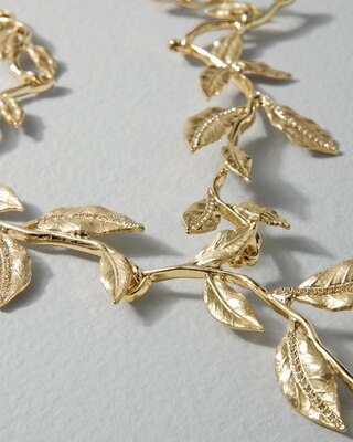 Goldstone OTT Leaf Statement Necklace
