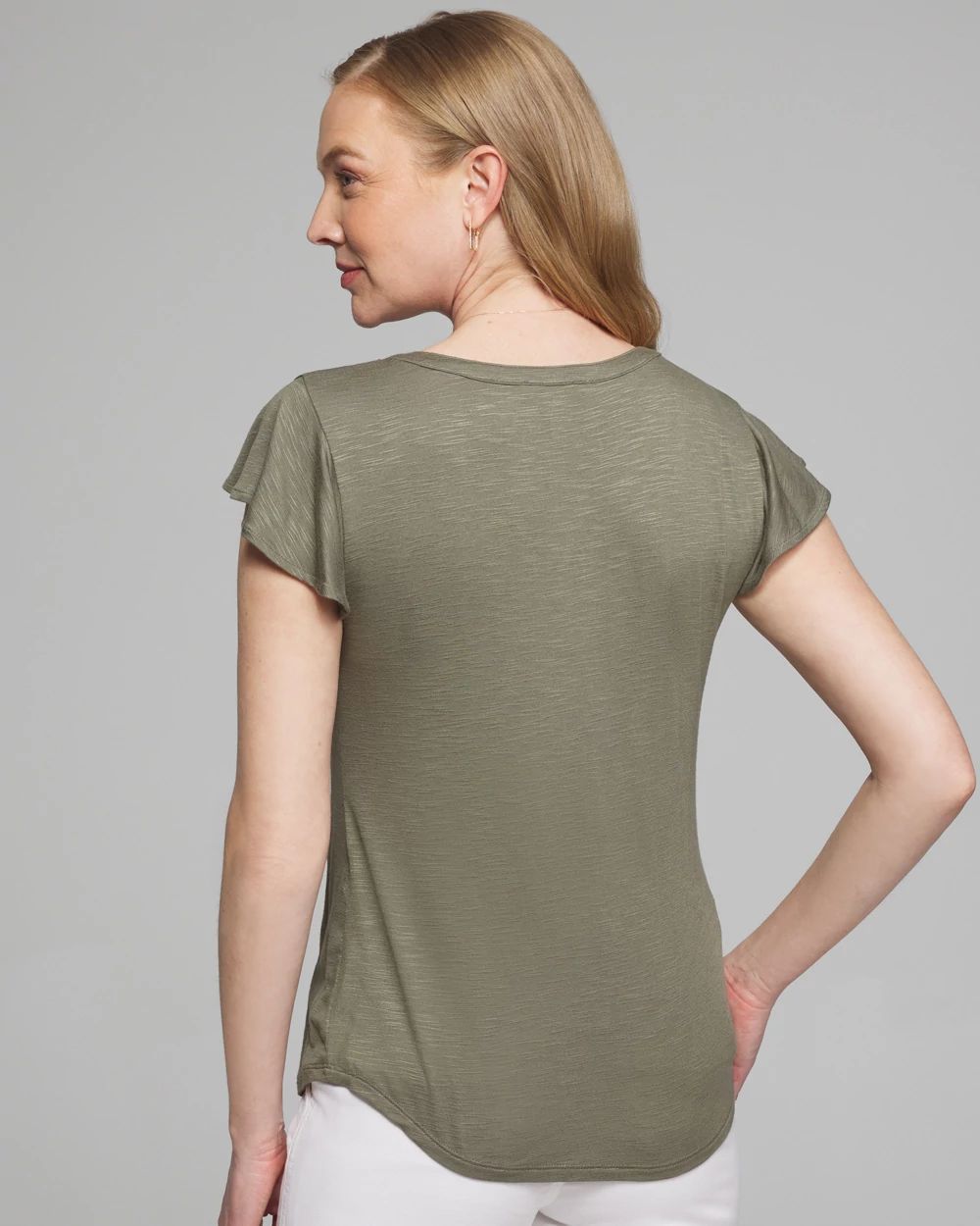 Outlet WHBM Ruffle Tee click to view larger image.