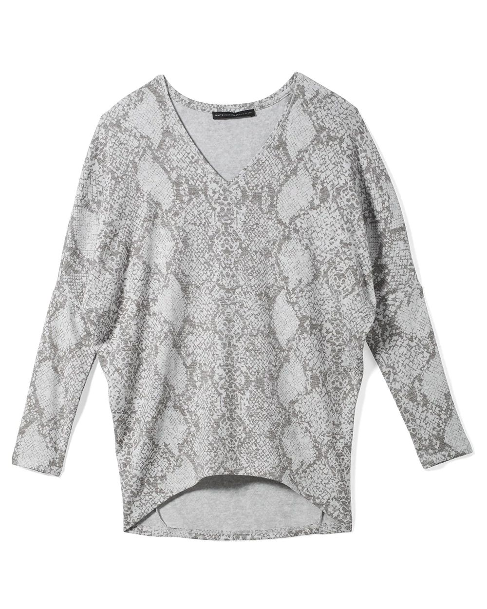 Snake-print Knit Dolman Tunic | White House Black Market