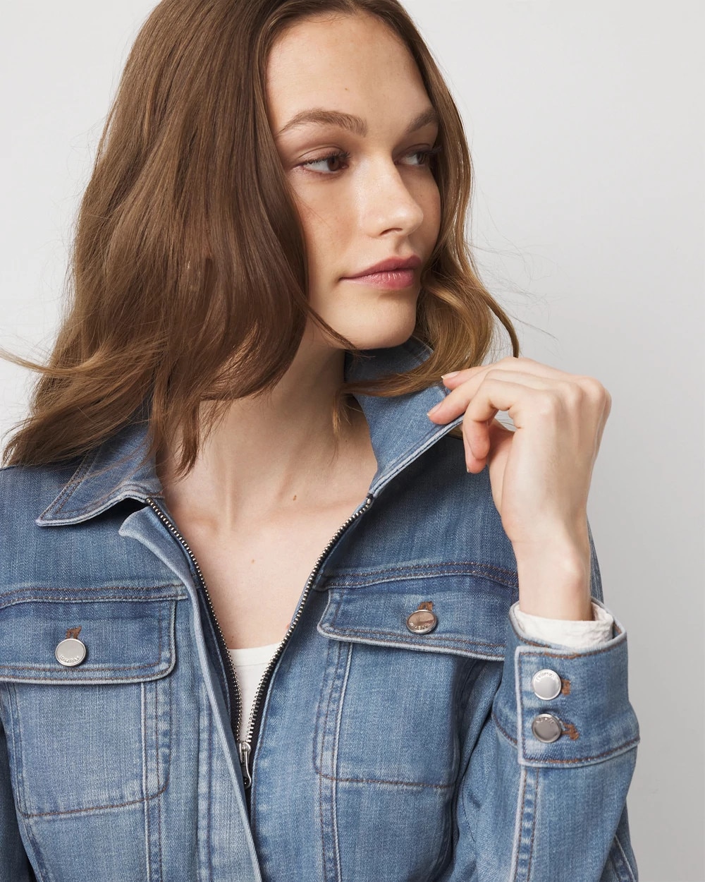 Clear Coated Denim Jacket