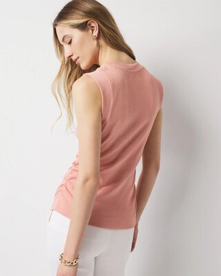 WHBM FORME™ Ribbed Stretch Ruched Side Tank click to view larger image.