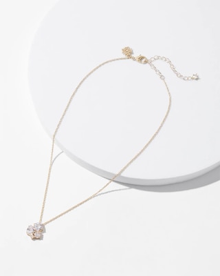 Gold + Crystal Cluster Pendant Necklace
