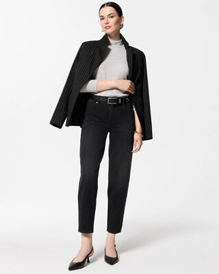 Ribbed Mockneck Long Sleeve Top click to view larger image.