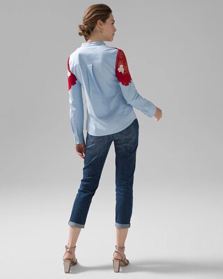 Lace Applique Shirt
