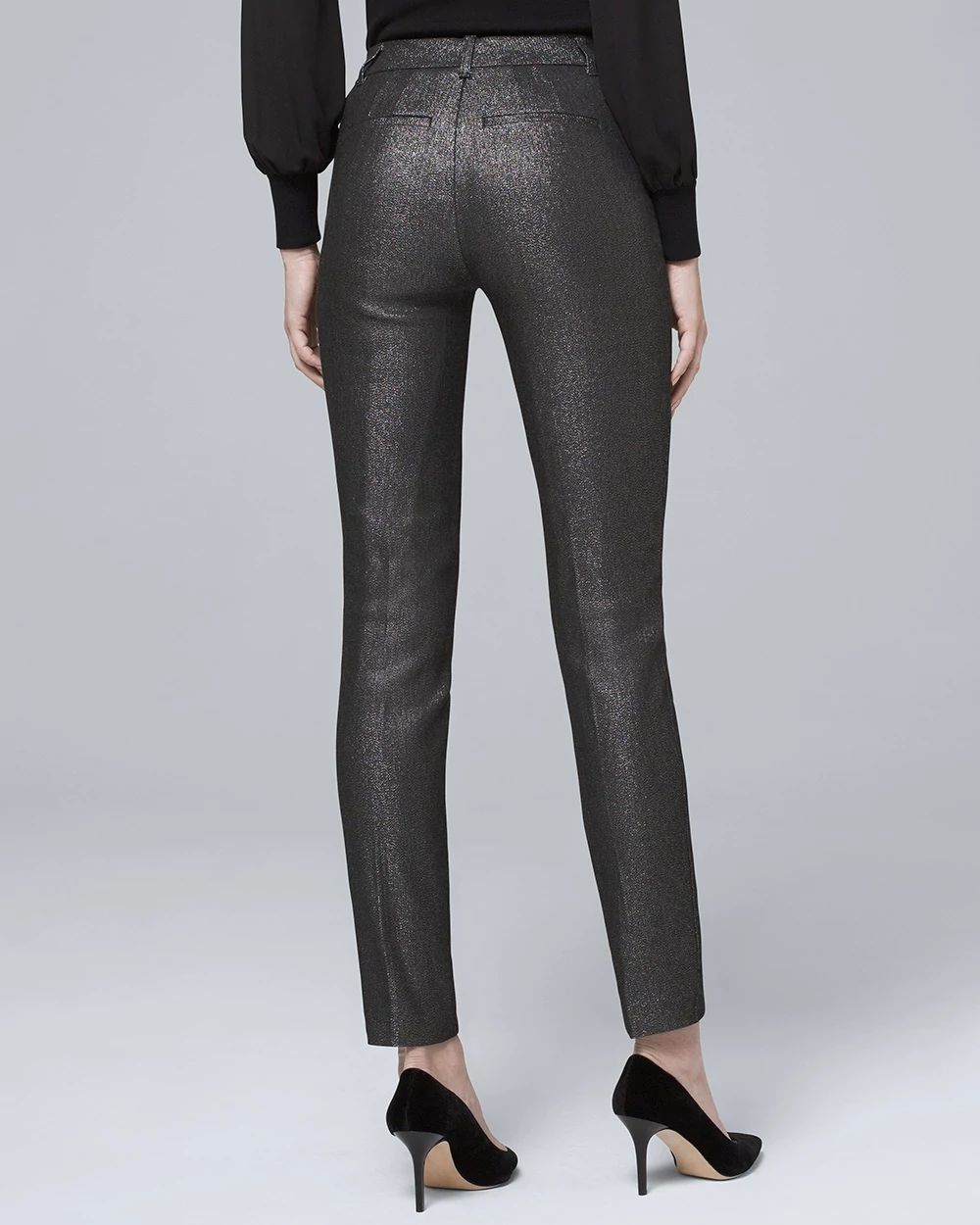 Metallic Slim Ankle Pants click to view larger image.