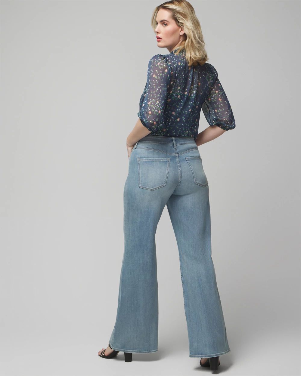 Curvy High-Rise Everyday Soft Denim  Wide-Leg Jeans click to view larger image.
