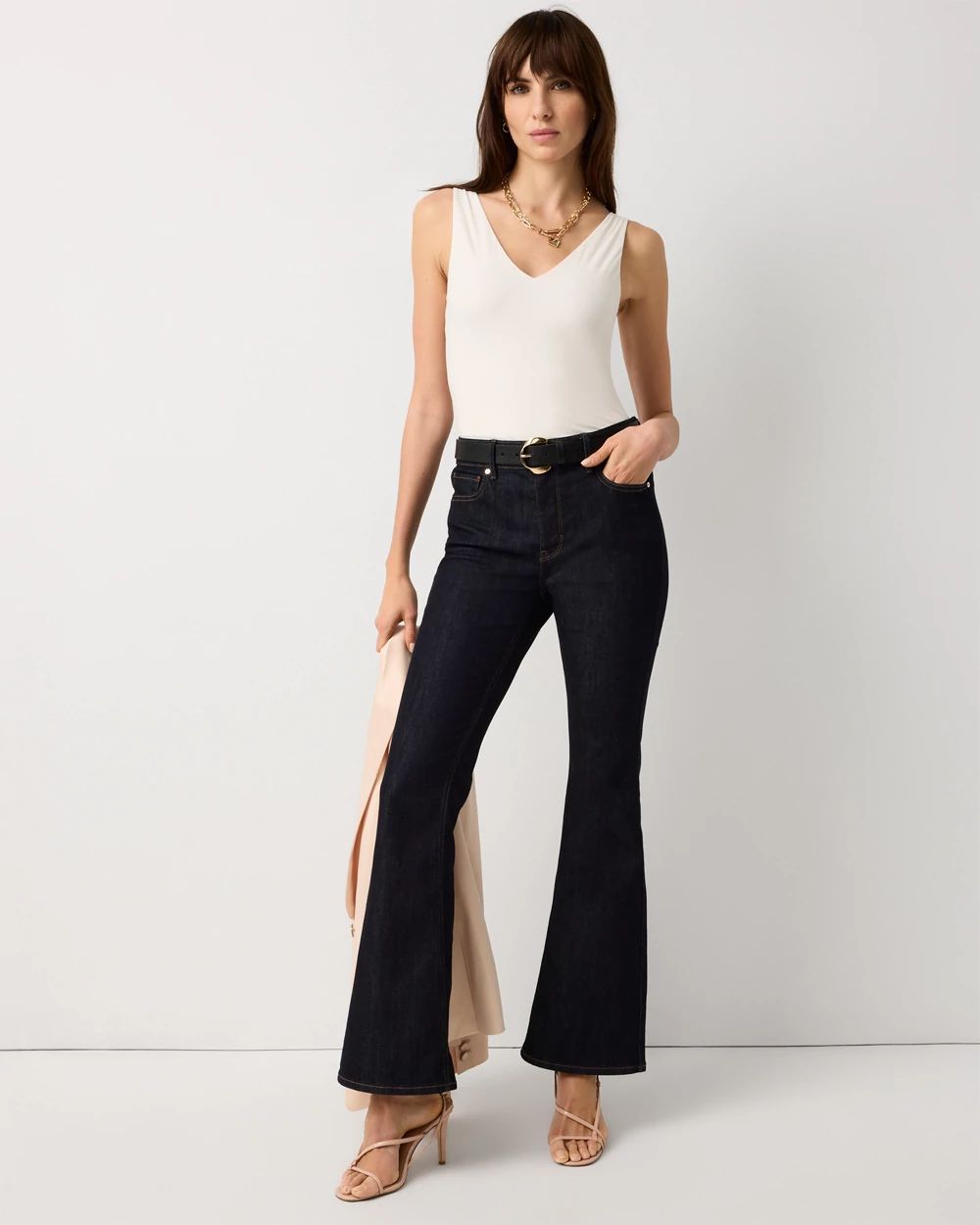Petite High-Rise Flare Jean