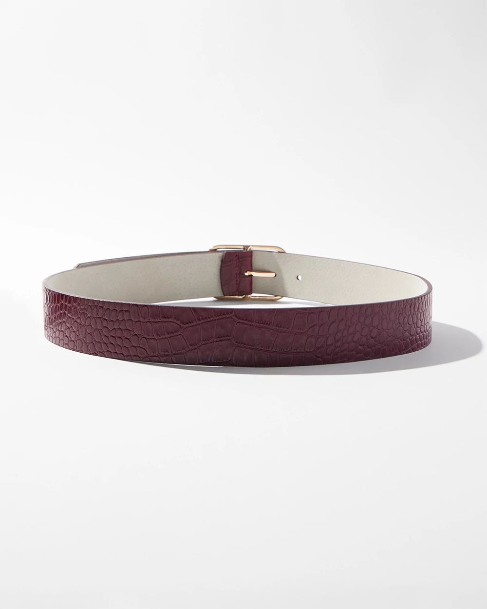 Croco Denim Belt