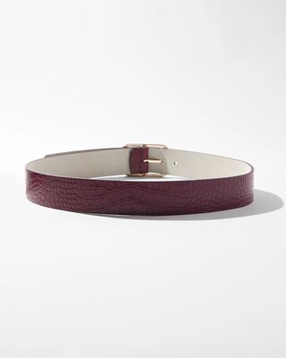 Croco Denim Belt