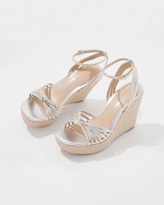 Gold + Silver High Heel Wedge click to view larger image.