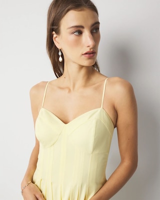 Petite Poplin Corset Midi Dress click to view larger image.