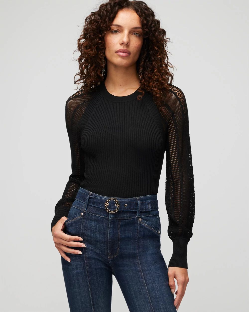 Novelty Stitch Blouson Pull Over