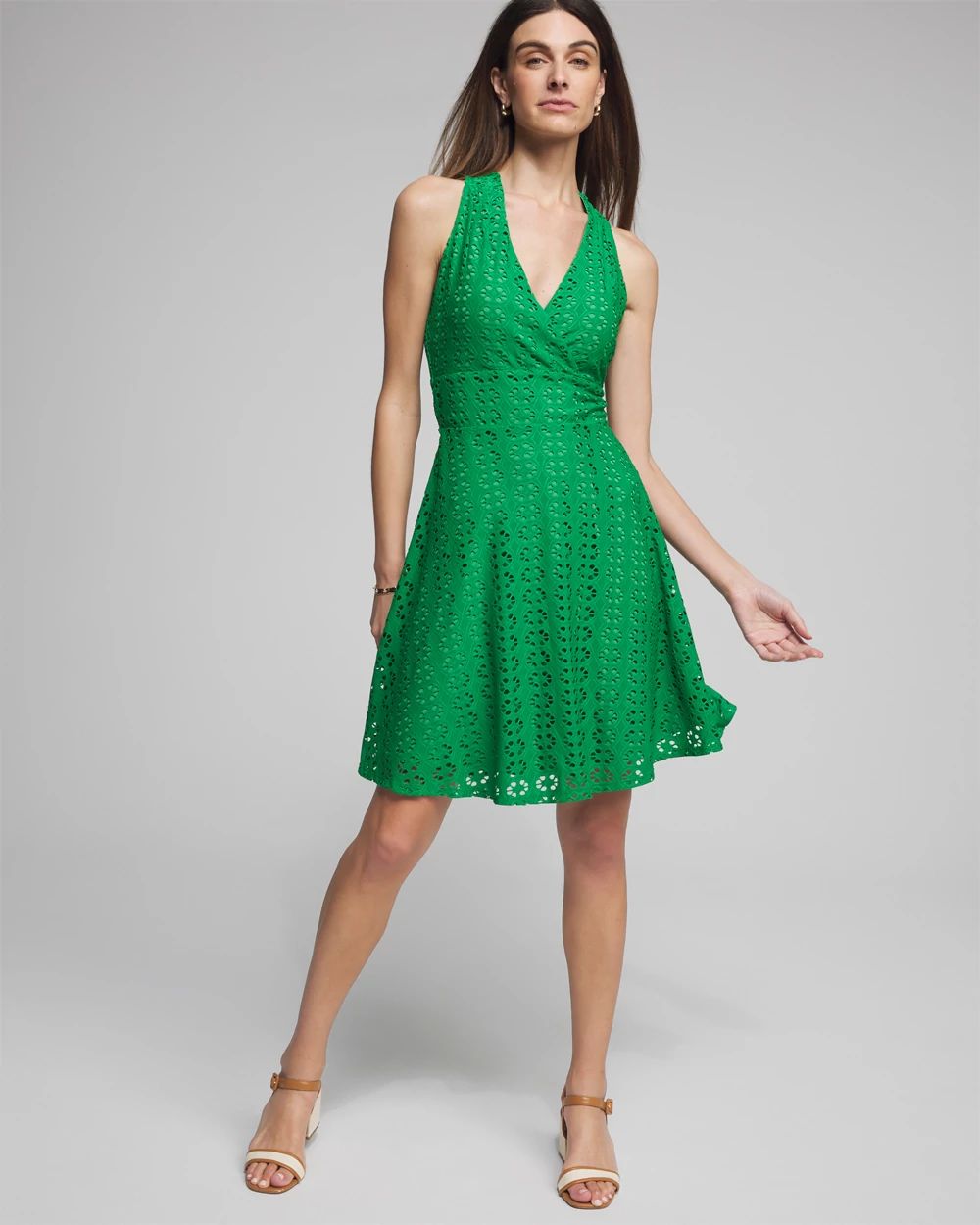 Outlet WHBM Eyelet Halter Dress