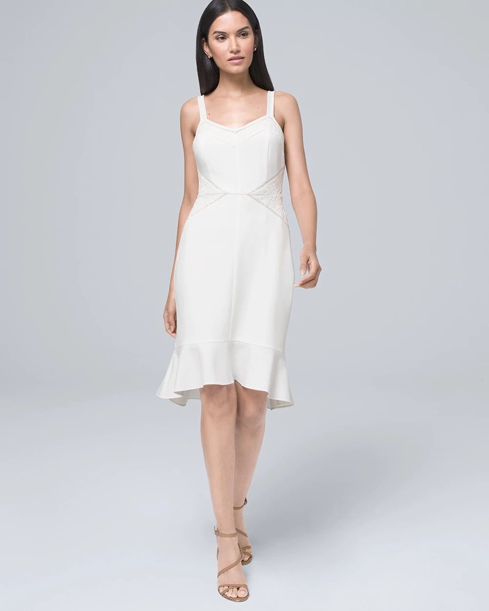 Flutter-Hem White Dress