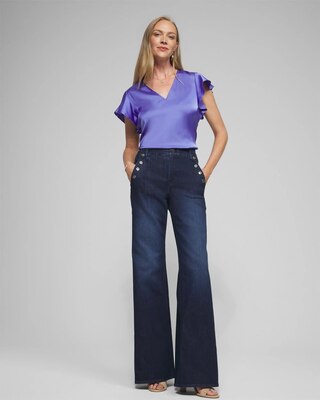 Outlet WHBM Wide Leg Jeans