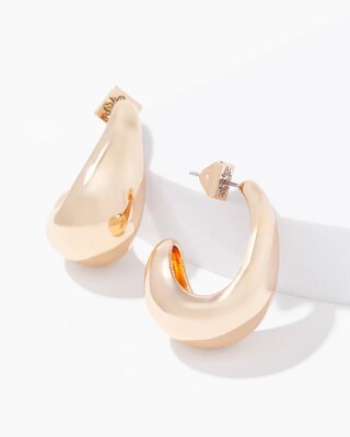 Large Gold Teardrop Earrings