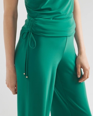 Ruched Waist Wide-Leg Pant click to view larger image.