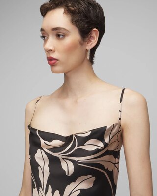 Sleeveless Cowl Neck Slip Midi Dress