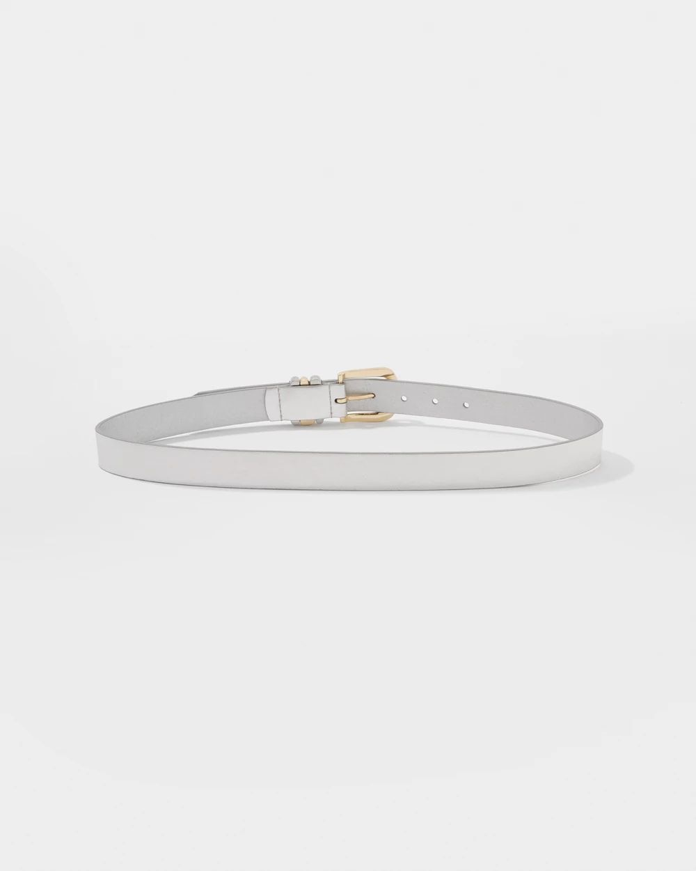 Metallic Faux Leather Belt