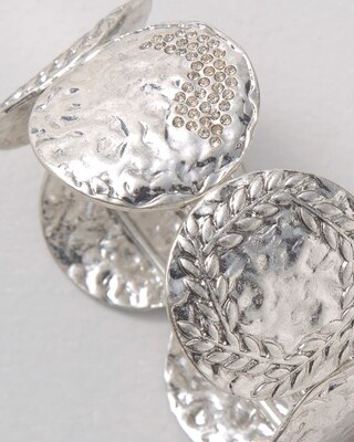 Silver Coin Pavé Bracelet