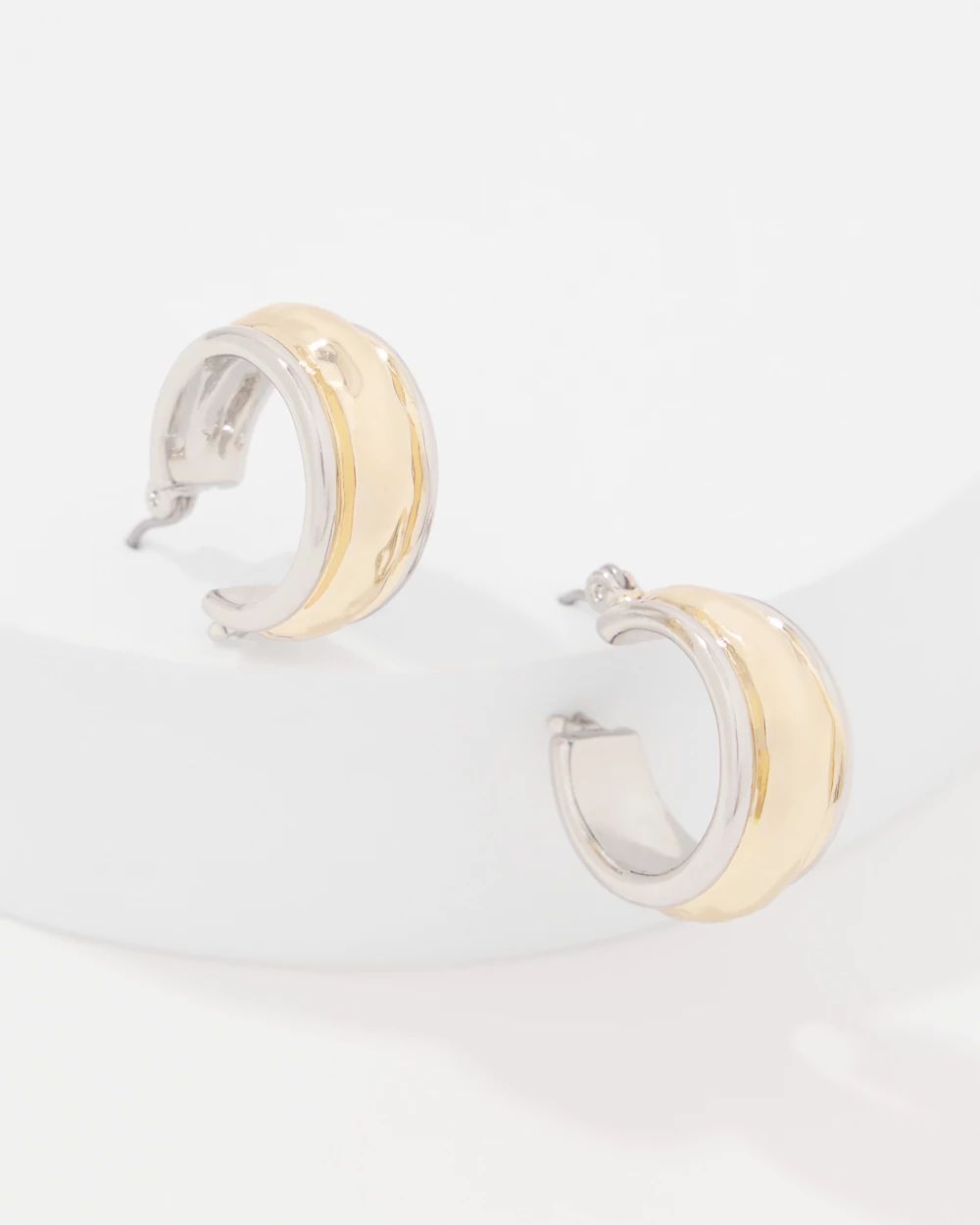 Silver + Gold Hoop Earrings