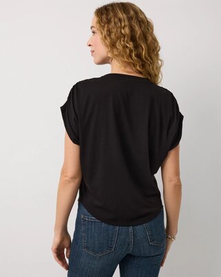 Ruched Shoulder Tee click to view larger image.